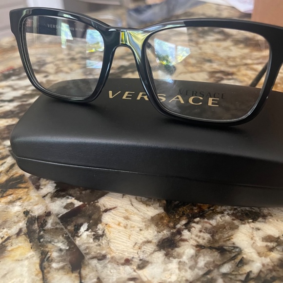New VERSACE Eyeglass Frames 3285 Black Unisex 55mm - Picture 2 of 8